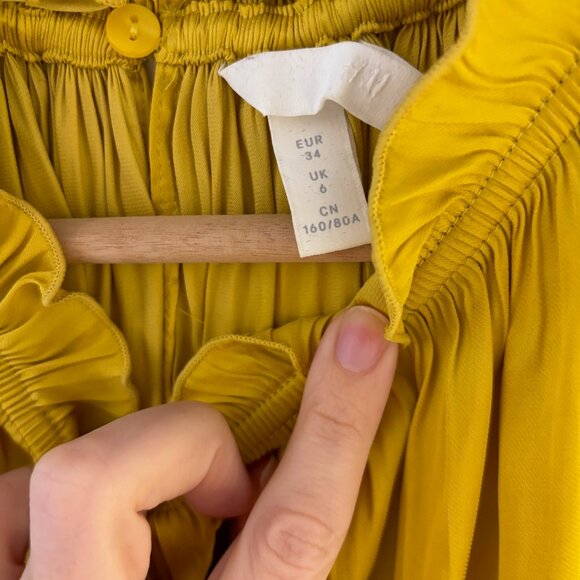 Yellow Golden H&M Blouse - Size Eur 34 (Small) - Picture 3 of 3